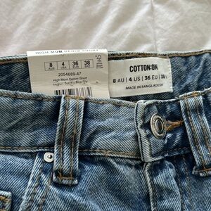 Cotton On High Rise Mom Denim Shorts